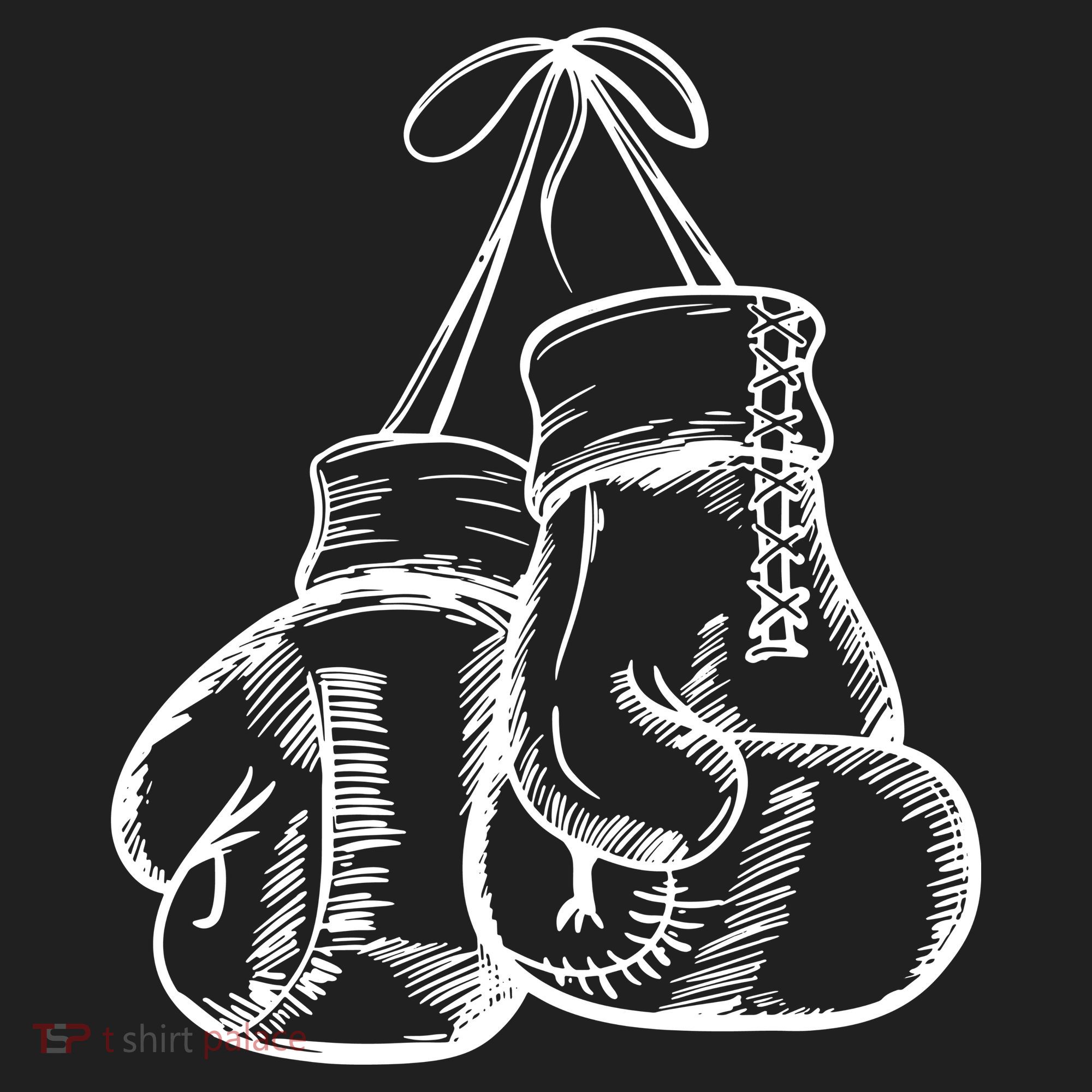 Retro Love White Boxing Gloves Golf Towel