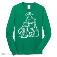 Retro Love White Boxing Gloves Long Sleeve Shirt thumb 0