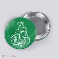 Retro Love White Boxing Gloves Button thumb 0