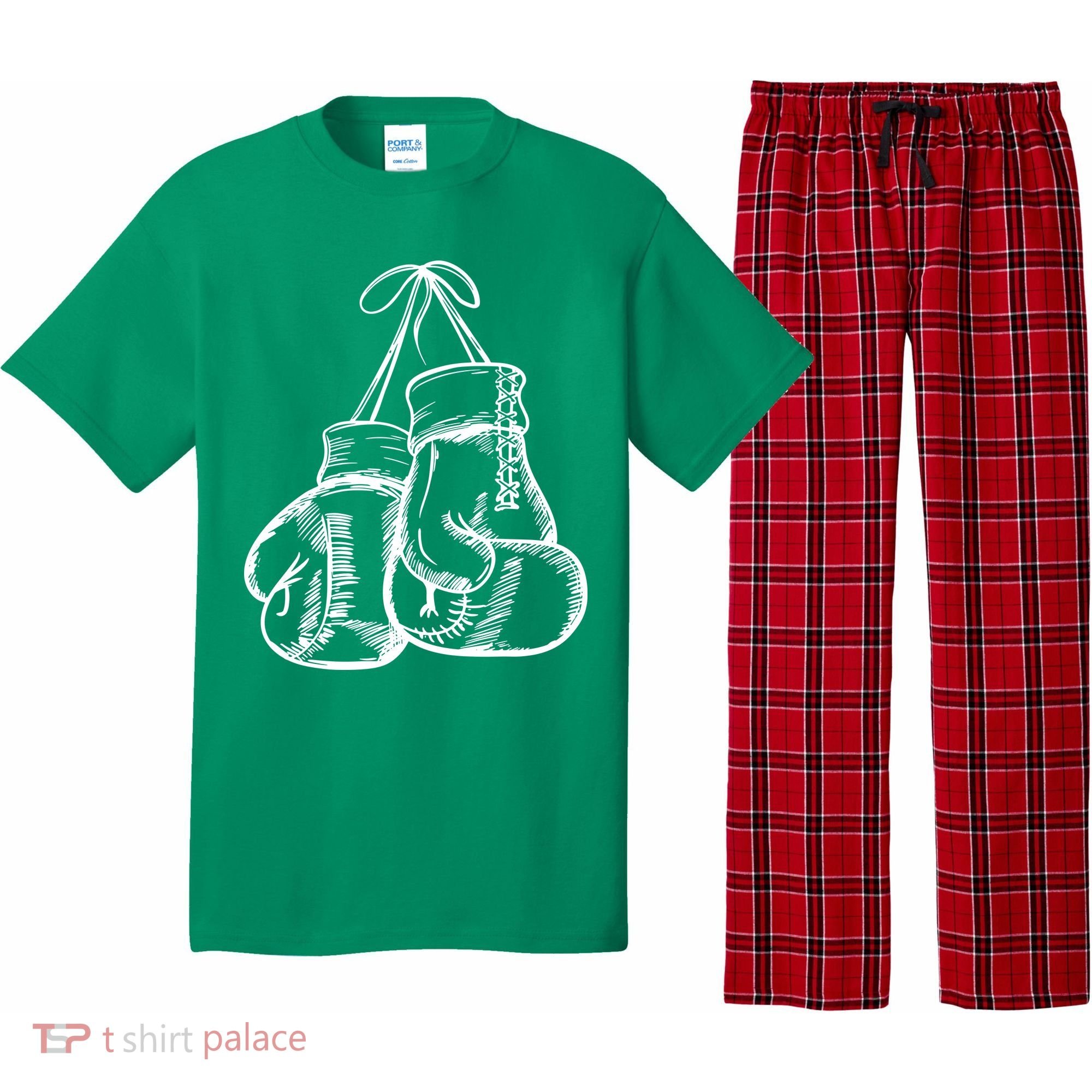 Retro Love White Boxing Gloves Pajama Set