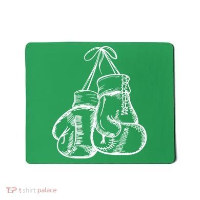 Retro Love White Boxing Gloves Mousepad