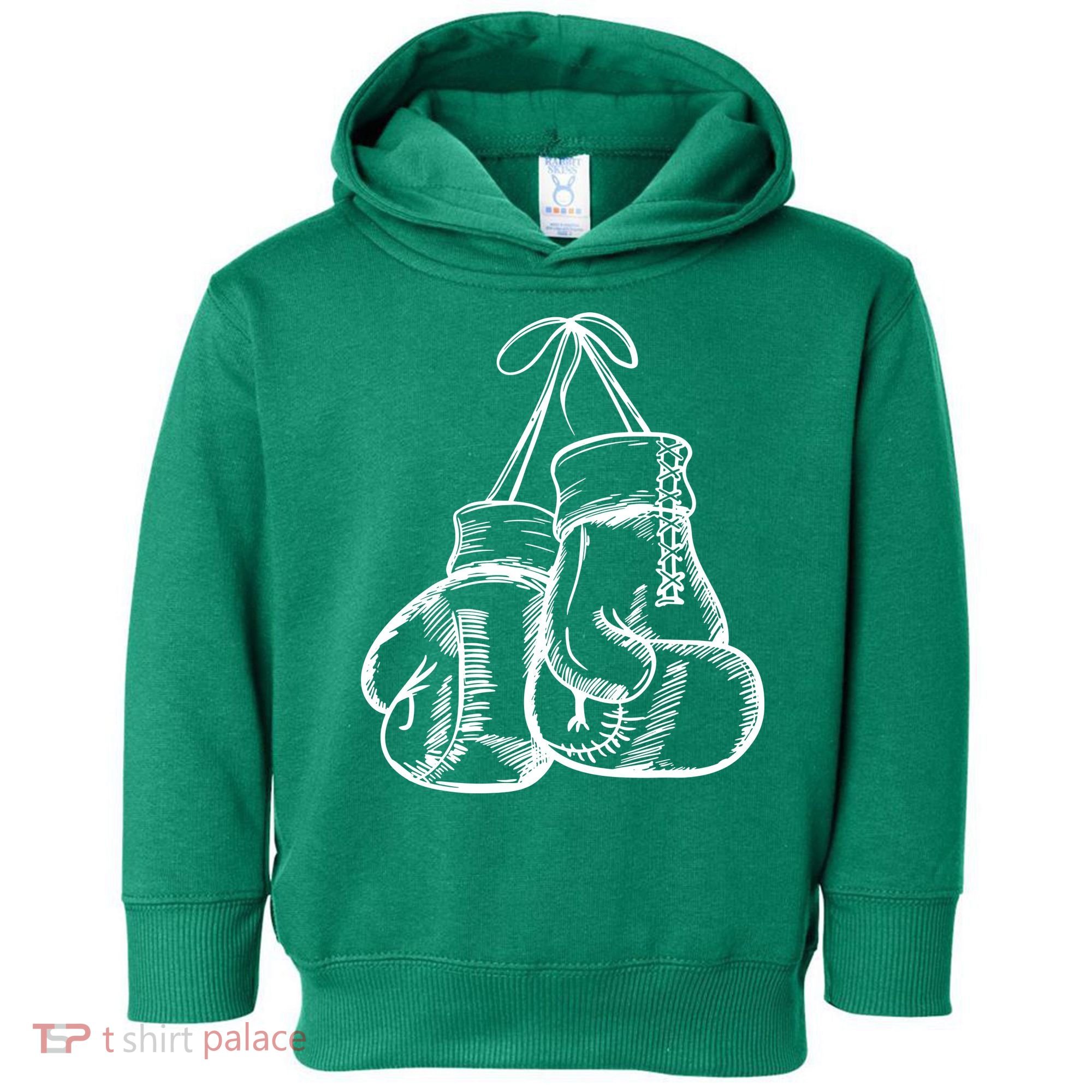 Retro Love White Boxing Gloves Toddler Hoodie