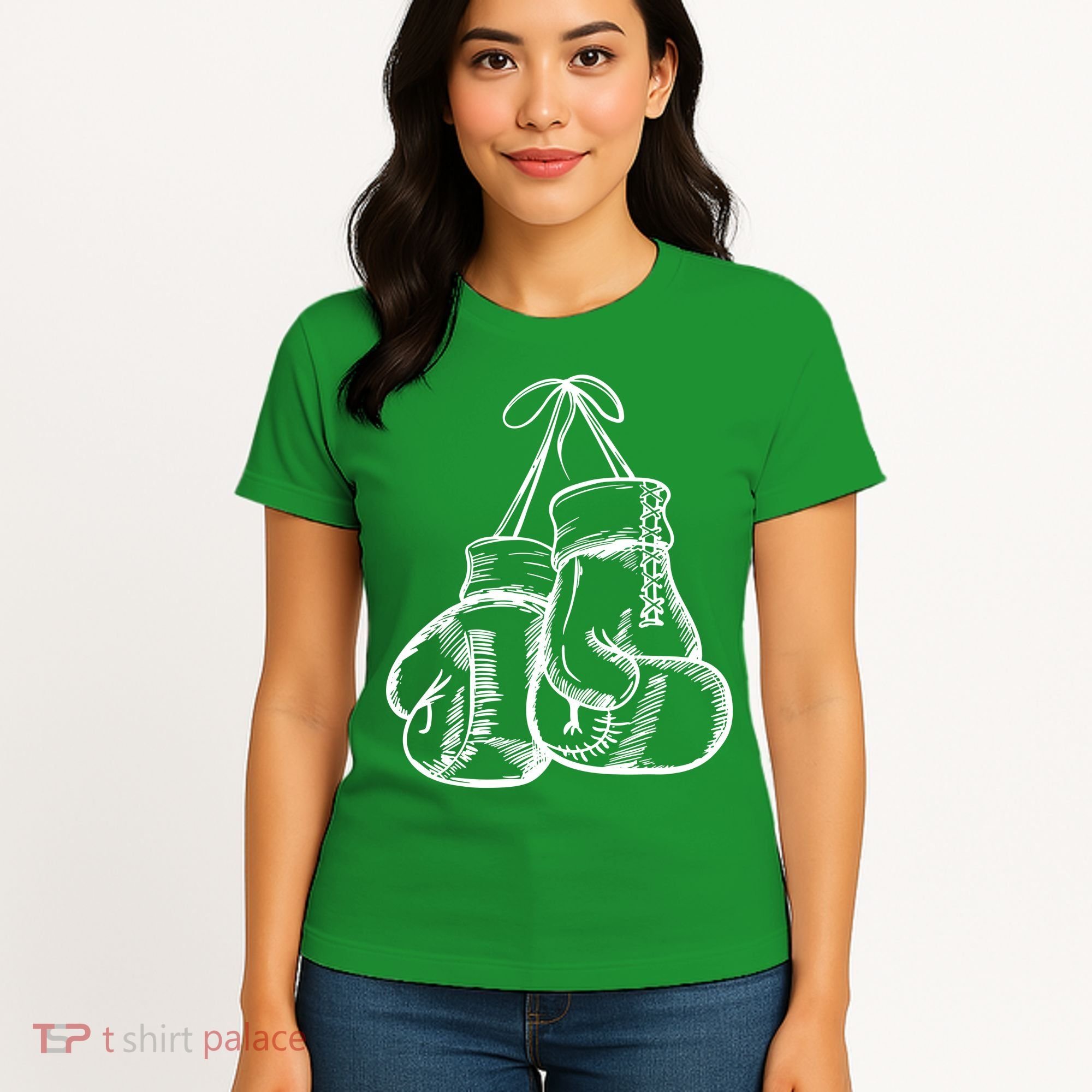 Retro Love White Boxing Gloves Women's T-Shirt
