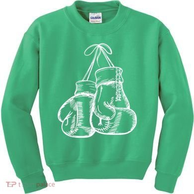 Retro Love White Boxing Gloves Kids Sweatshirt