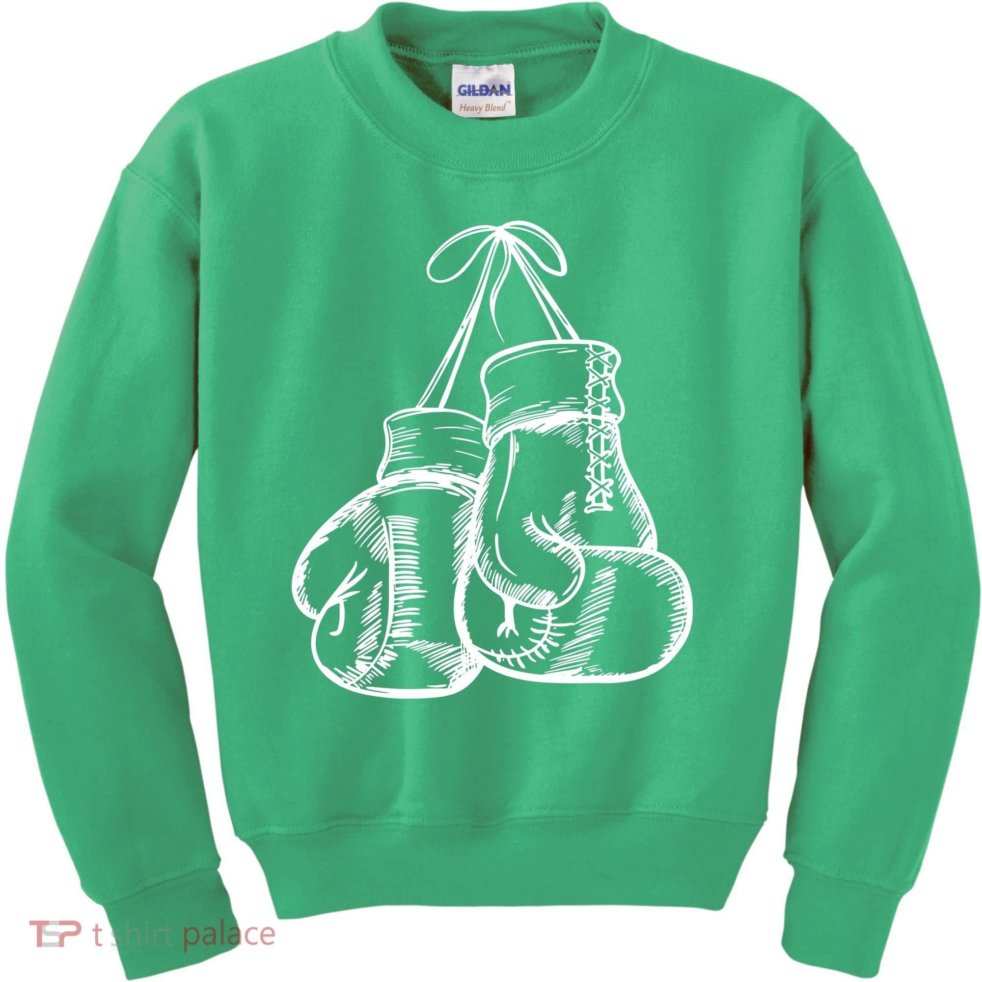 Retro Love White Boxing Gloves Kids Sweatshirt