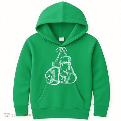 Retro Love White Boxing Gloves Kids Hoodie