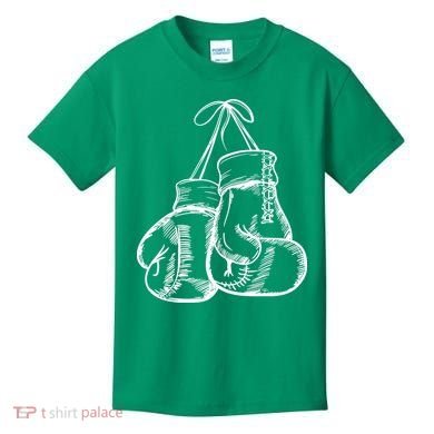 Retro Love White Boxing Gloves Kids T-Shirt