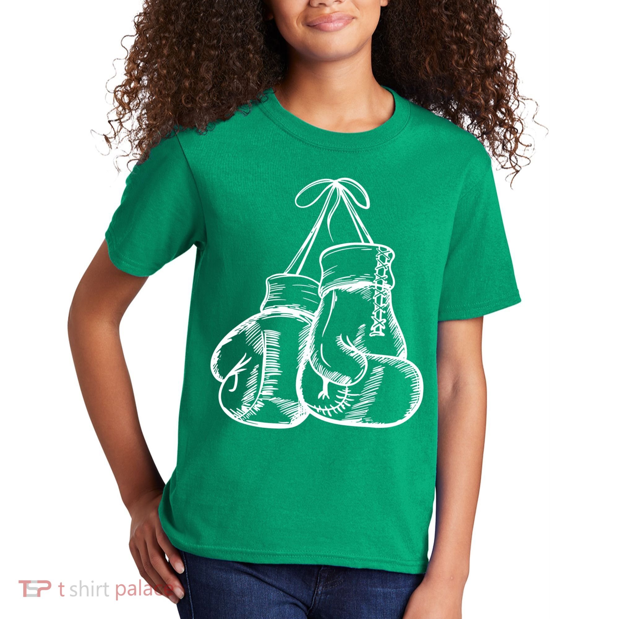 Retro Love White Boxing Gloves Kids T-Shirt