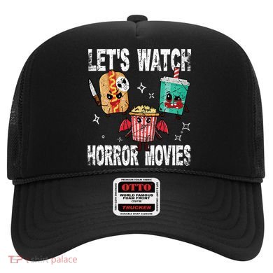 Retro Lets Watch Horror Movies Cute Halloween Costume Hat