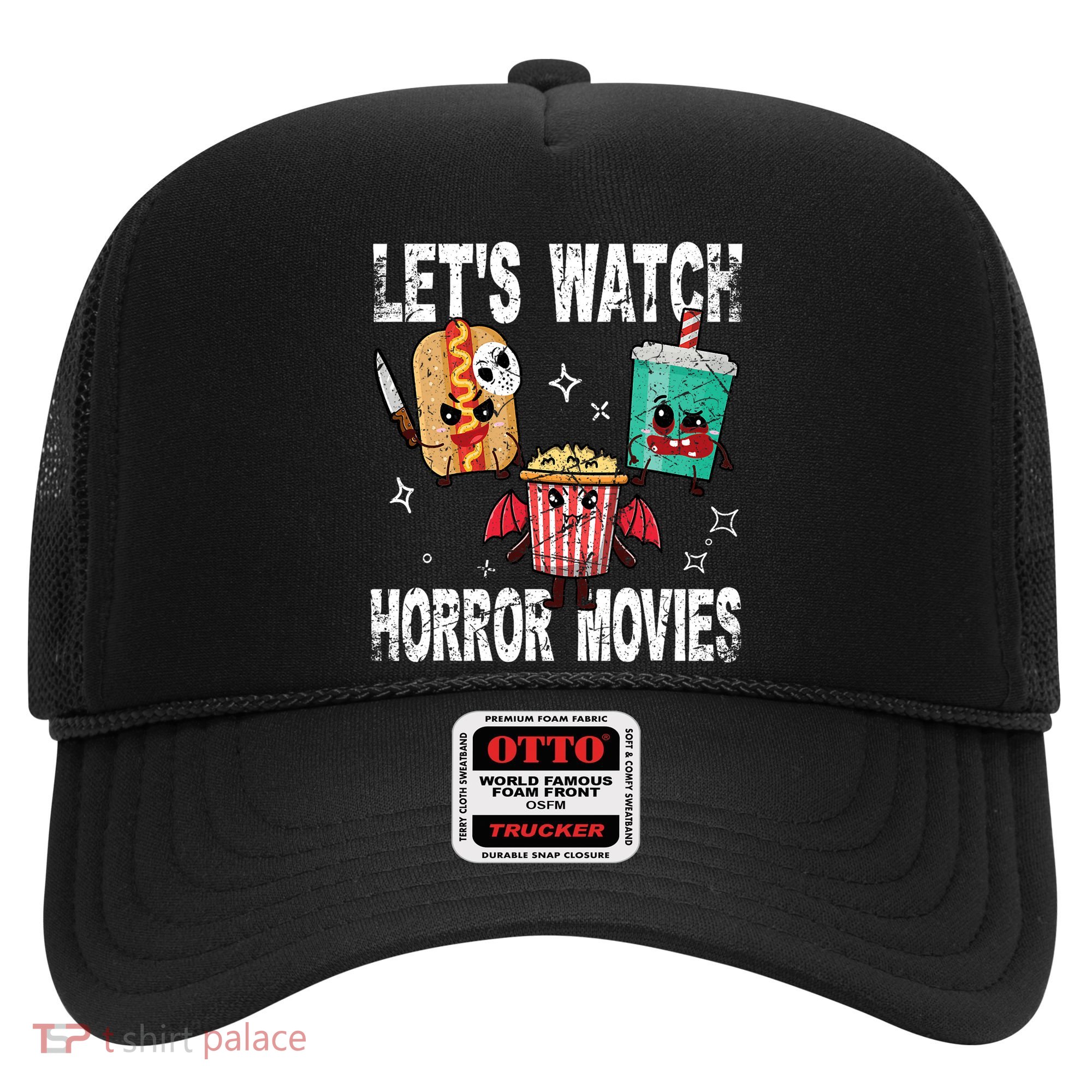 Retro Lets Watch Horror Movies Cute Halloween Costume Hat