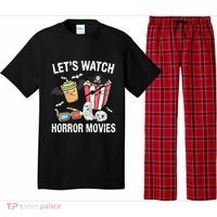 Retro Lets Watch Horror Movies Costume Halloween Pajama Set thumb 0