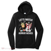 Retro Lets Watch Horror Movies Costume Halloween Women's Hoodie thumb 0