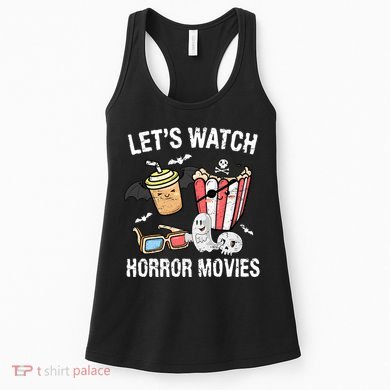Retro Lets Watch Horror Movies Costume Halloween Women's Tank Top