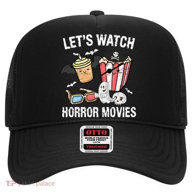 Retro Lets Watch Horror Movies Costume Halloween Hat