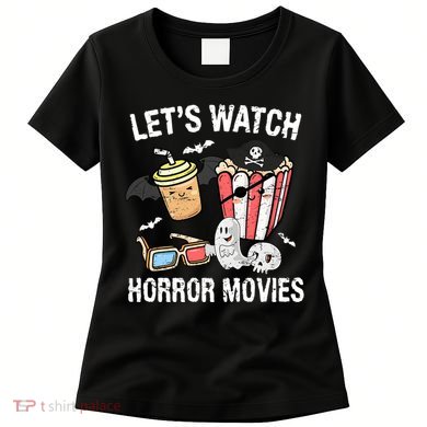 Retro Lets Watch Horror Movies Costume Halloween Women's T-Shirt