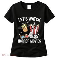 Retro Lets Watch Horror Movies Costume Halloween Women's T-Shirt thumb 0