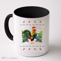 Rooster Lover Xmas Gift Ugly Rooster Christmas Great Gift Coffee Mug thumb 0