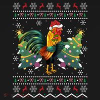 Rooster Lover Xmas Gift Ugly Rooster Christmas Great Gift Women's Hoodie thumb 2
