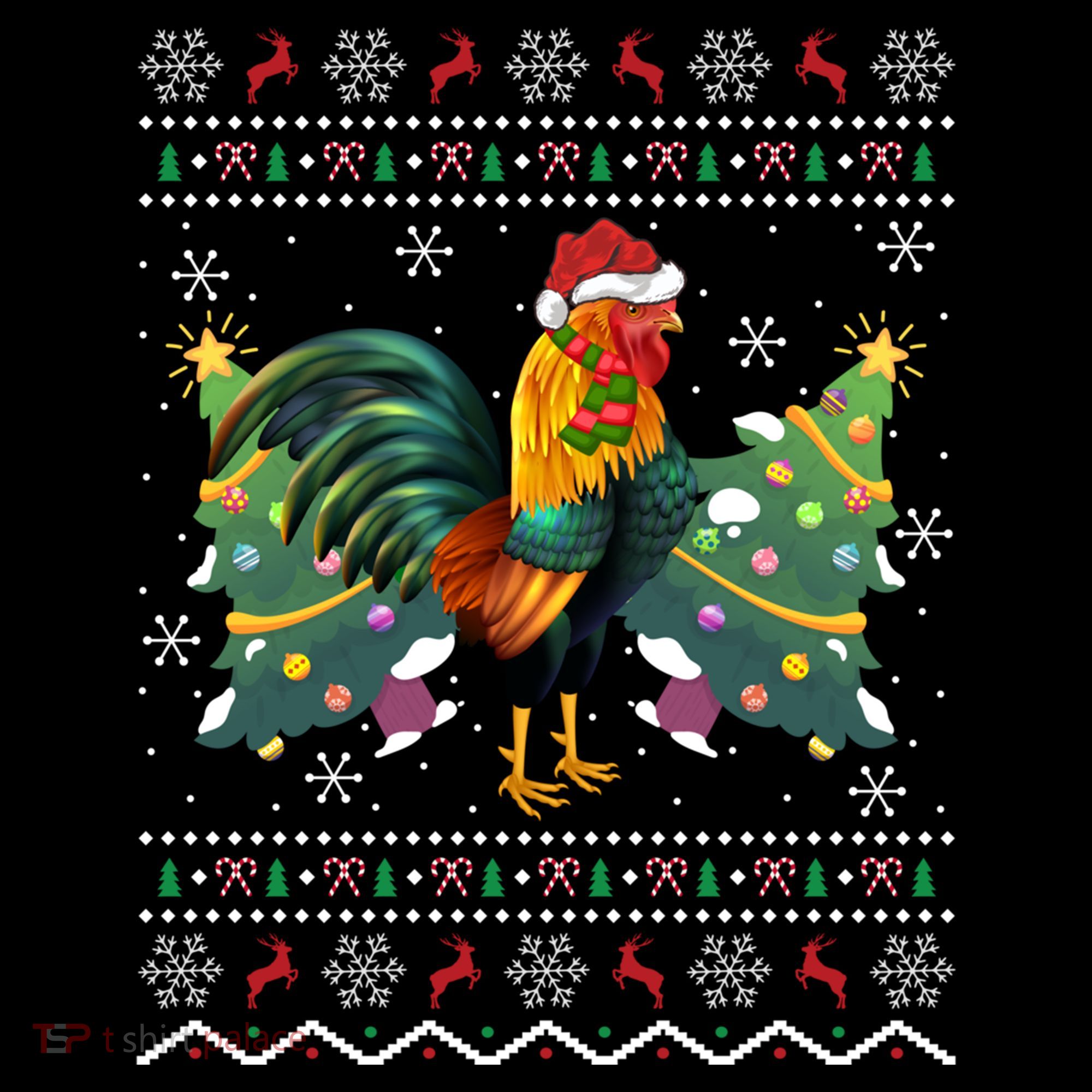 Rooster Lover Xmas Gift Ugly Rooster Christmas Great Gift Women's Hoodie