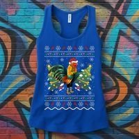 Rooster Lover Xmas Gift Ugly Rooster Christmas Great Gift Women's Tank Top thumb 3