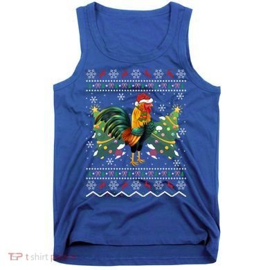 Rooster Lover Xmas Gift Ugly Rooster Christmas Great Gift Tank Top