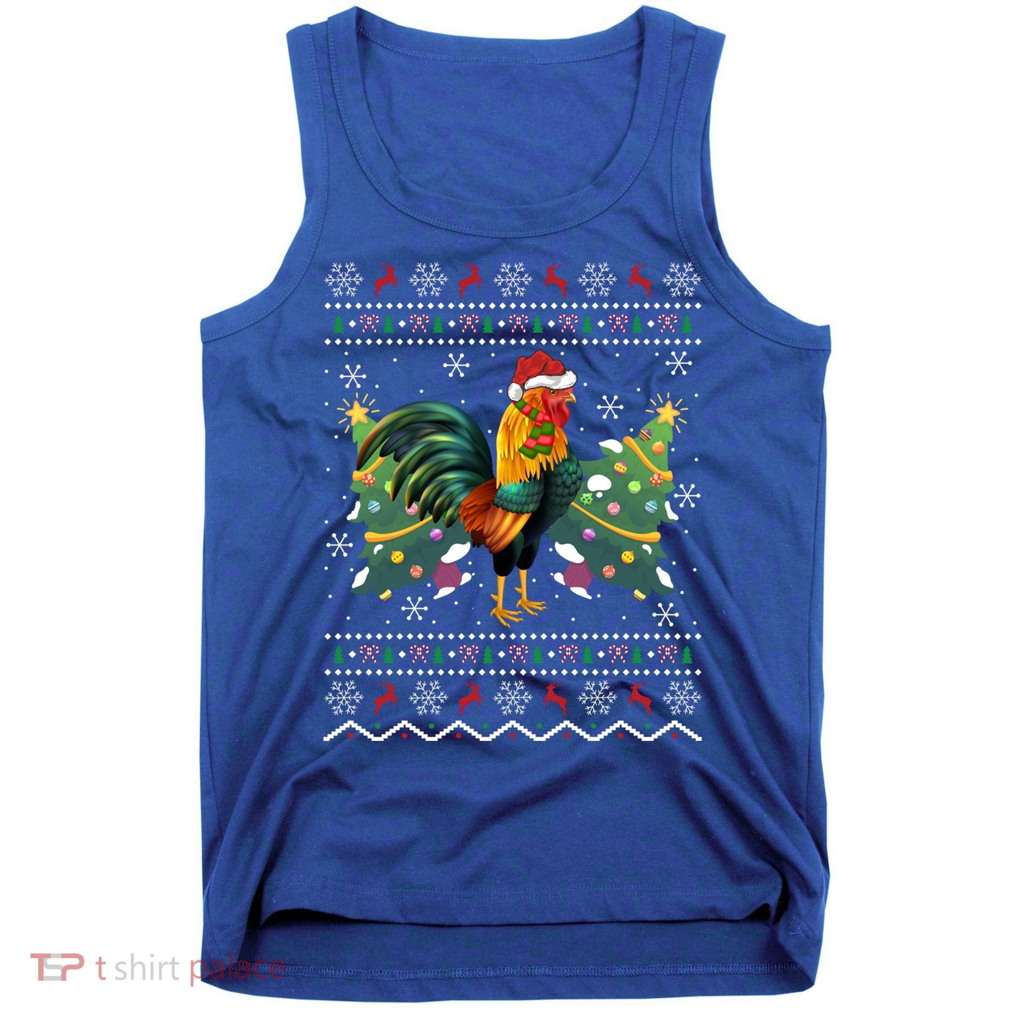Rooster Lover Xmas Gift Ugly Rooster Christmas Great Gift Tank Top