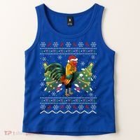 Rooster Lover Xmas Gift Ugly Rooster Christmas Great Gift Tank Top thumb 2