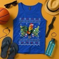 Rooster Lover Xmas Gift Ugly Rooster Christmas Great Gift Tank Top thumb 4