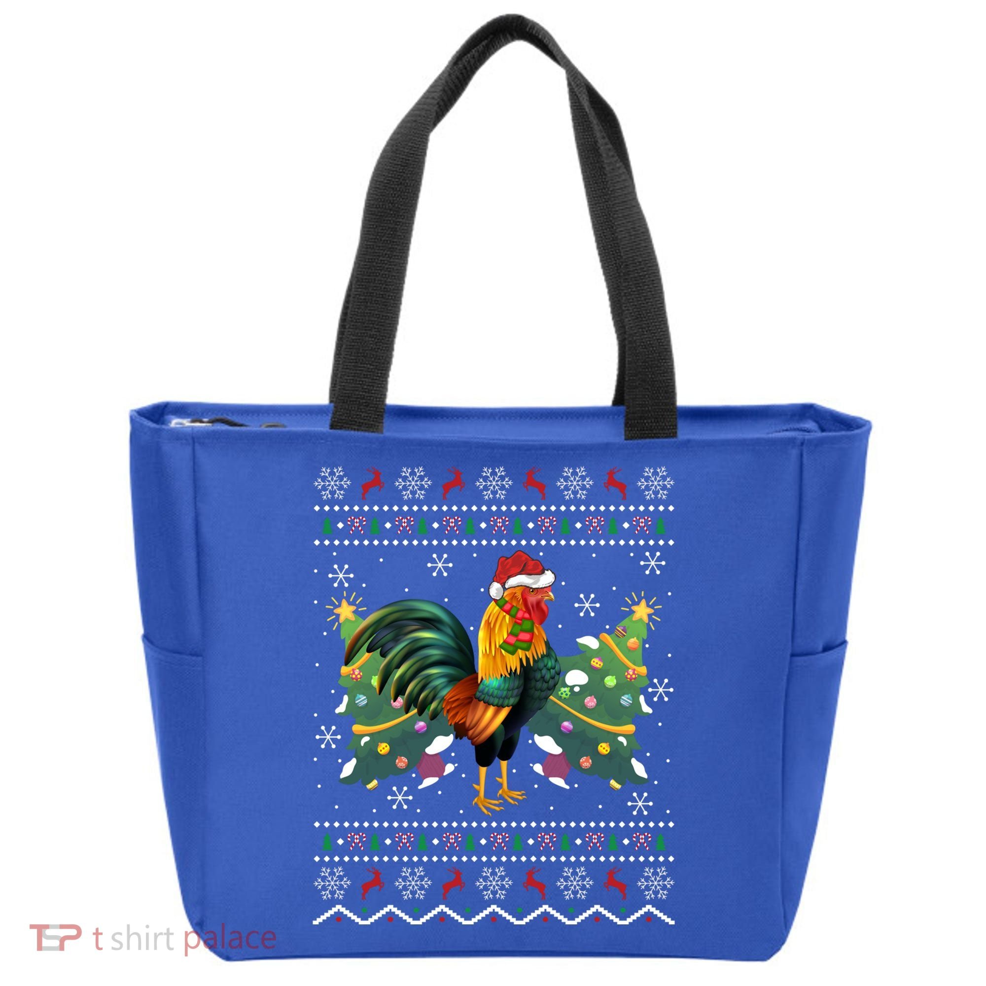 Rooster Lover Xmas Gift Ugly Rooster Christmas Great Gift Tote Bag