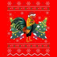Rooster Lover Xmas Gift Ugly Rooster Christmas Great Gift Santa Hat thumb 1