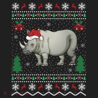 Rhinoceros Lover Xmas Gift Ugly Rhino Christmas Meaningful Gift Women's Sweatshirt thumb 2