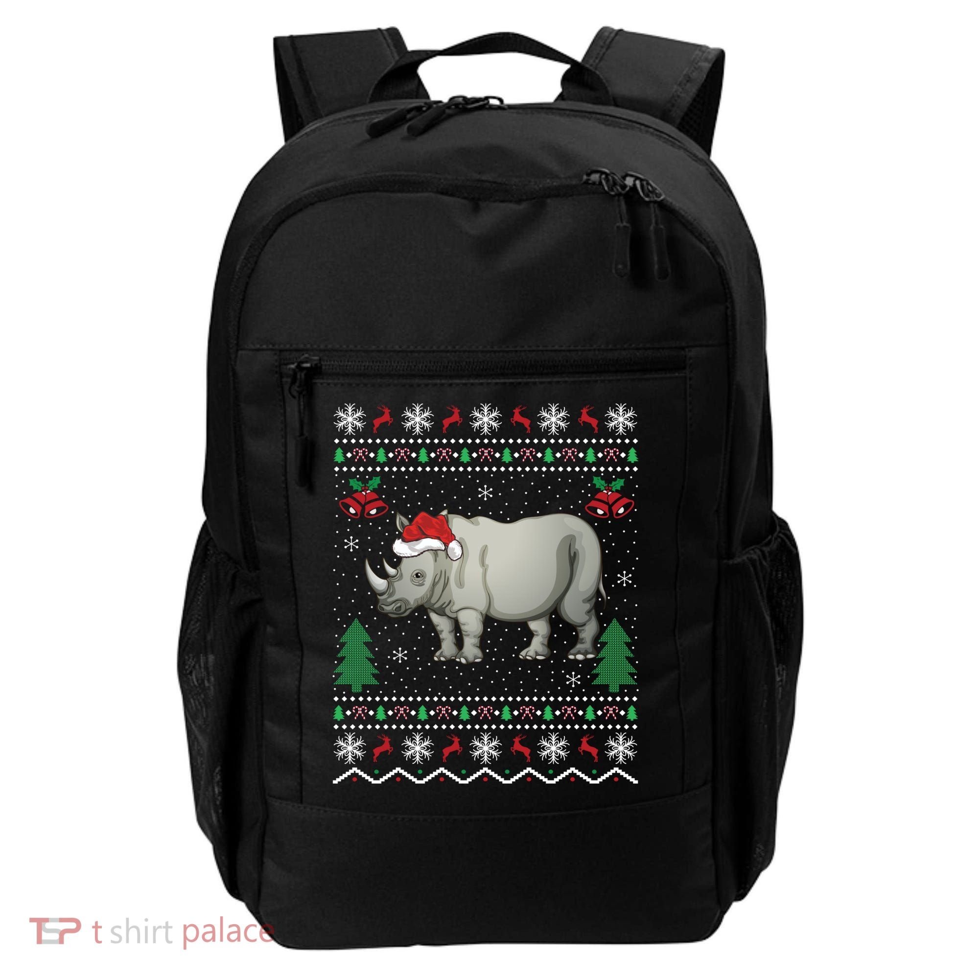 Rhinoceros Lover Xmas Gift Ugly Rhino Christmas Meaningful Gift Backpack