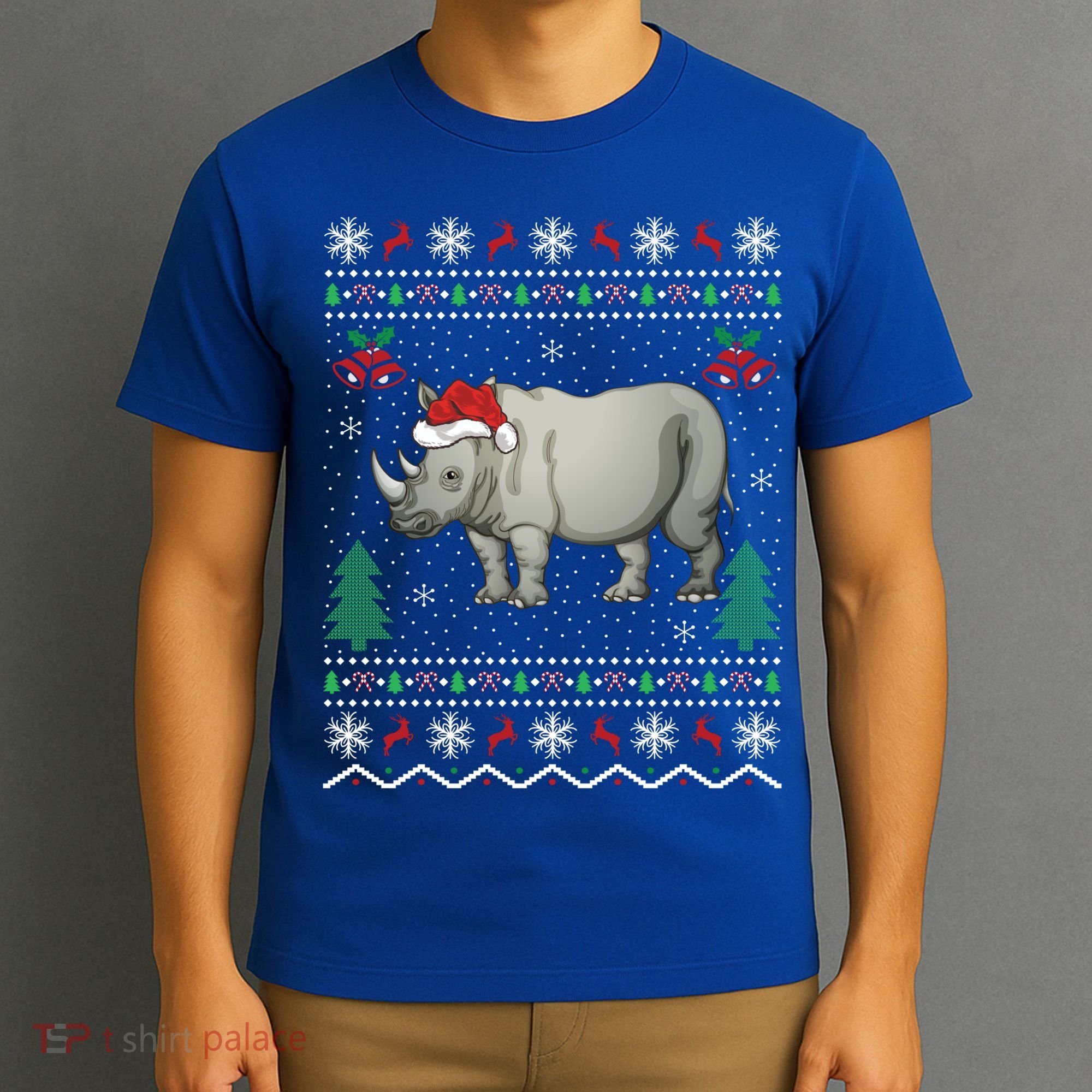 Rhinoceros Lover Xmas Gift Ugly Rhino Christmas Meaningful Gift T-Shirt