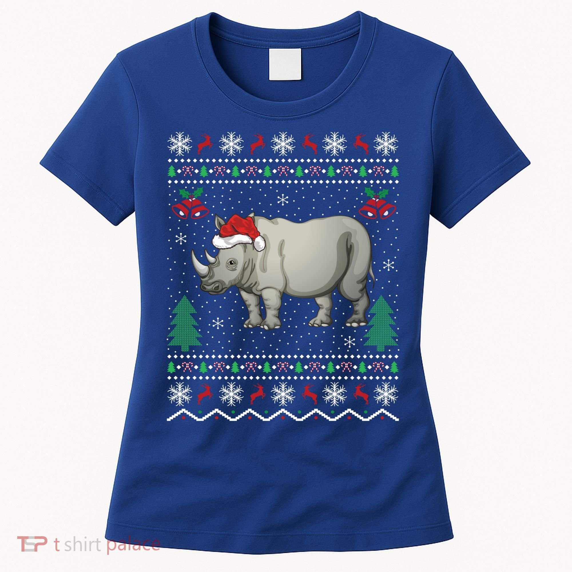 Rhinoceros Lover Xmas Gift Ugly Rhino Christmas Meaningful Gift Women's T-Shirt