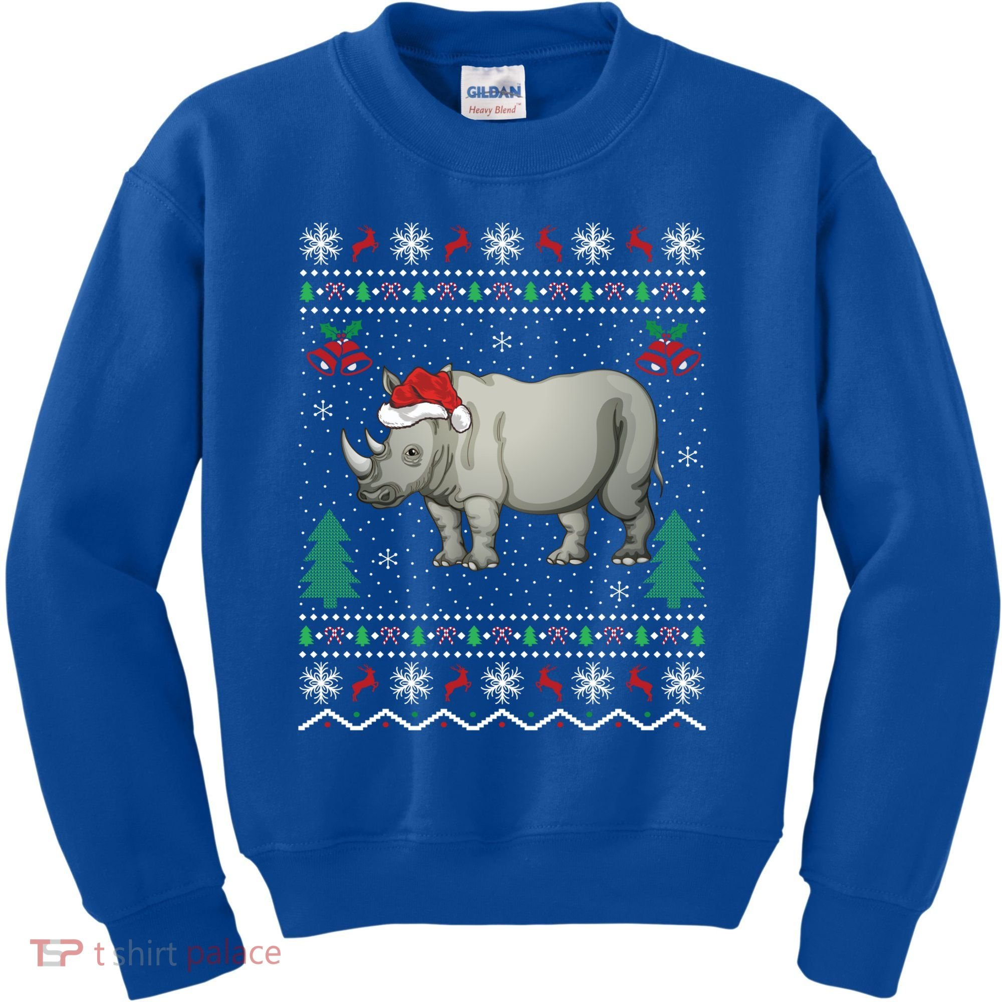 Rhinoceros Lover Xmas Gift Ugly Rhino Christmas Meaningful Gift Kids Sweatshirt