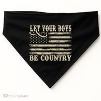 Retro Let Your Boy Be Country USA-Made Doggie Bandana thumb 0