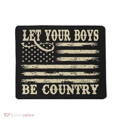 Retro Let Your Boy Be Country Mousepad