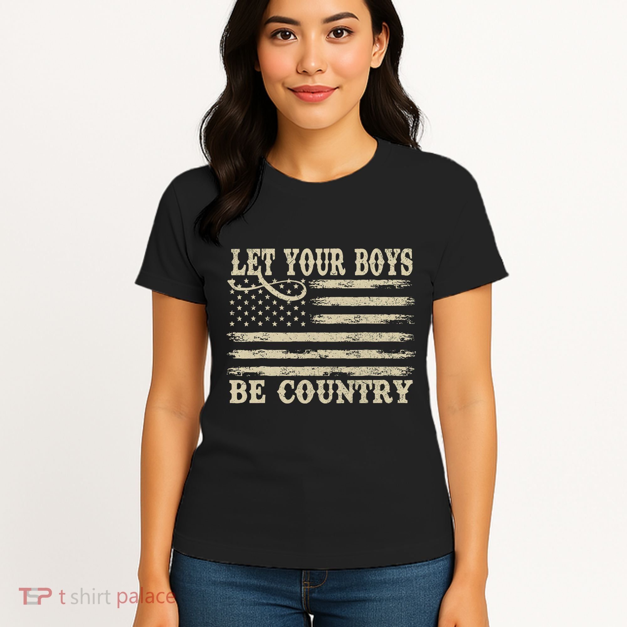 Retro Let Your Boy Be Country Women's T-Shirt