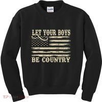 Retro Let Your Boy Be Country Kids Sweatshirt thumb 0
