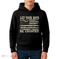 Retro Let Your Boy Be Country Kids Hoodie thumb 4