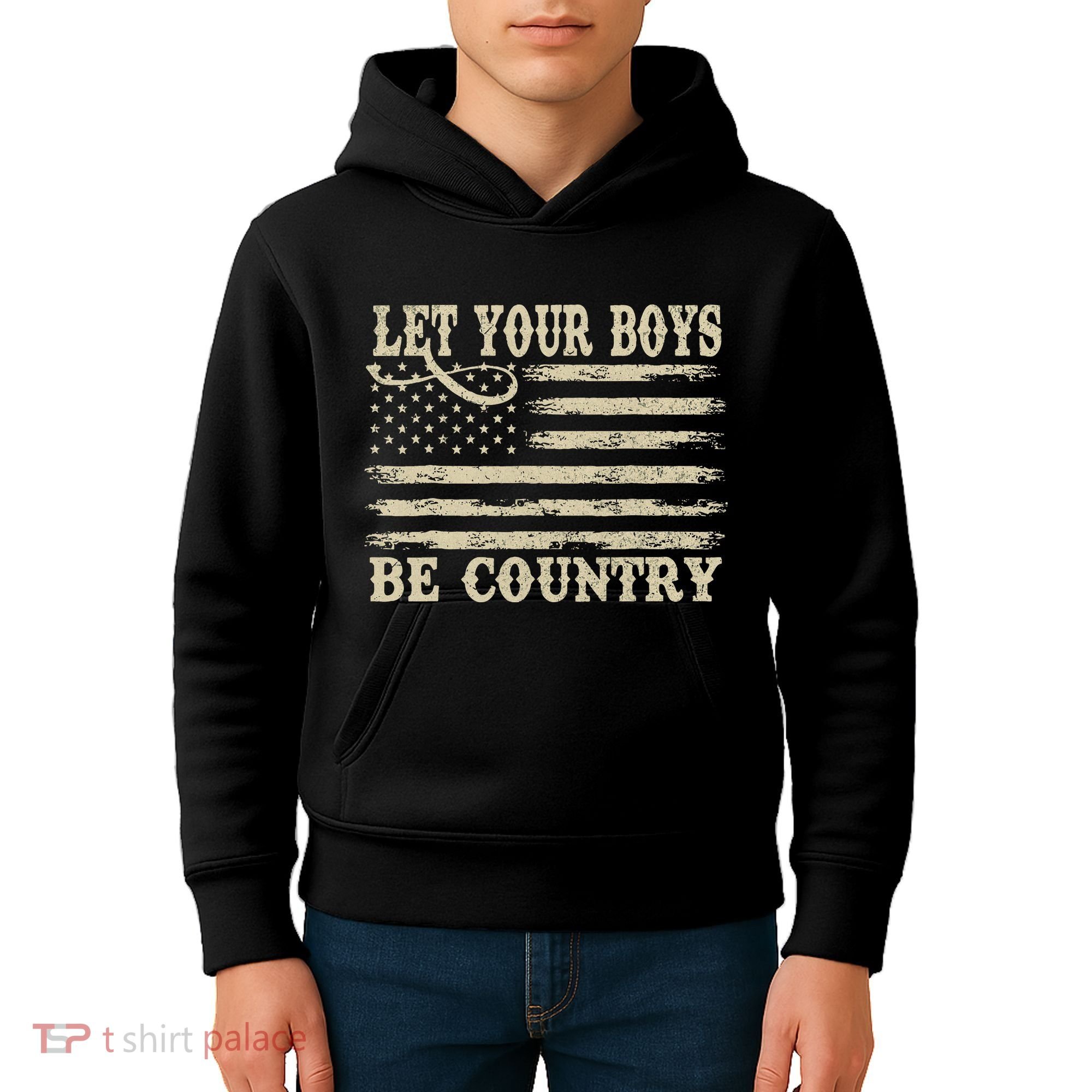 Retro Let Your Boy Be Country Kids Hoodie