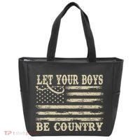 Retro Let Your Boy Be Country Tote Bag thumb 0