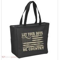 Retro Let Your Boy Be Country Tote Bag thumb 2
