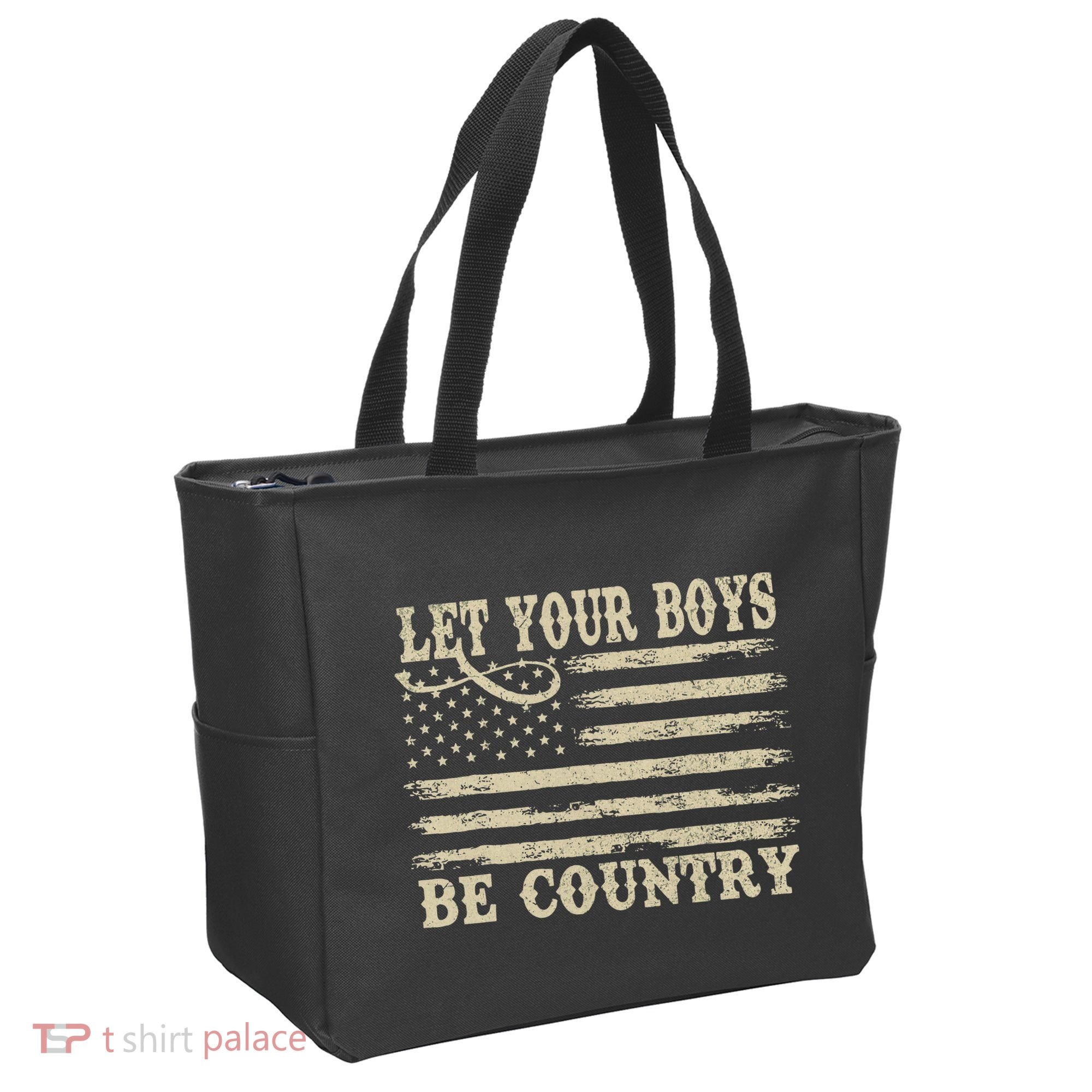 Retro Let Your Boy Be Country Tote Bag