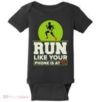 Run Like Your Phone 1 Cross Country Xc Baby Bodysuit thumb 0