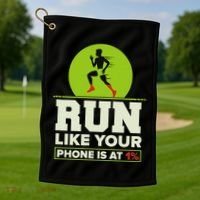 Run Like Your Phone 1 Cross Country Xc Golf Towel thumb 1