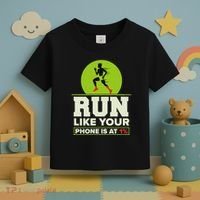 Run Like Your Phone 1 Cross Country Xc Toddler T-Shirt thumb 3