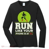 Run Like Your Phone 1 Cross Country Xc Women's Long Sleeve Shirt thumb 0