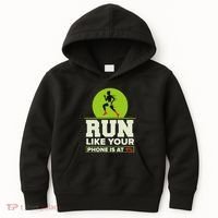Run Like Your Phone 1 Cross Country Xc Kids Hoodie thumb 0