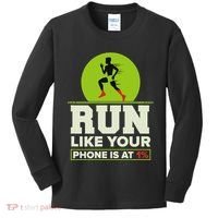 Run Like Your Phone 1 Cross Country Xc Kids Long Sleeve Shirt thumb 0